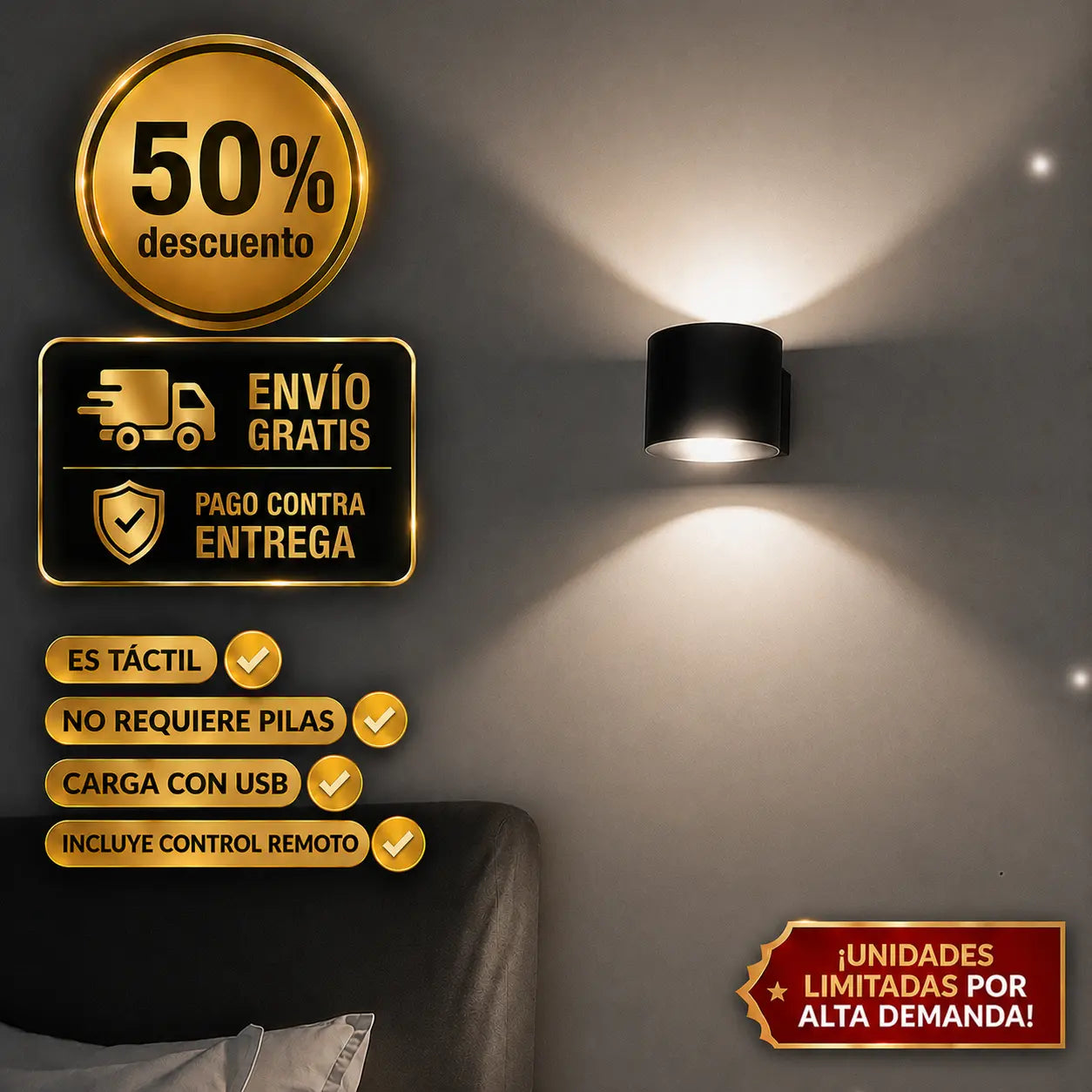Lámpara Recargable Magnética