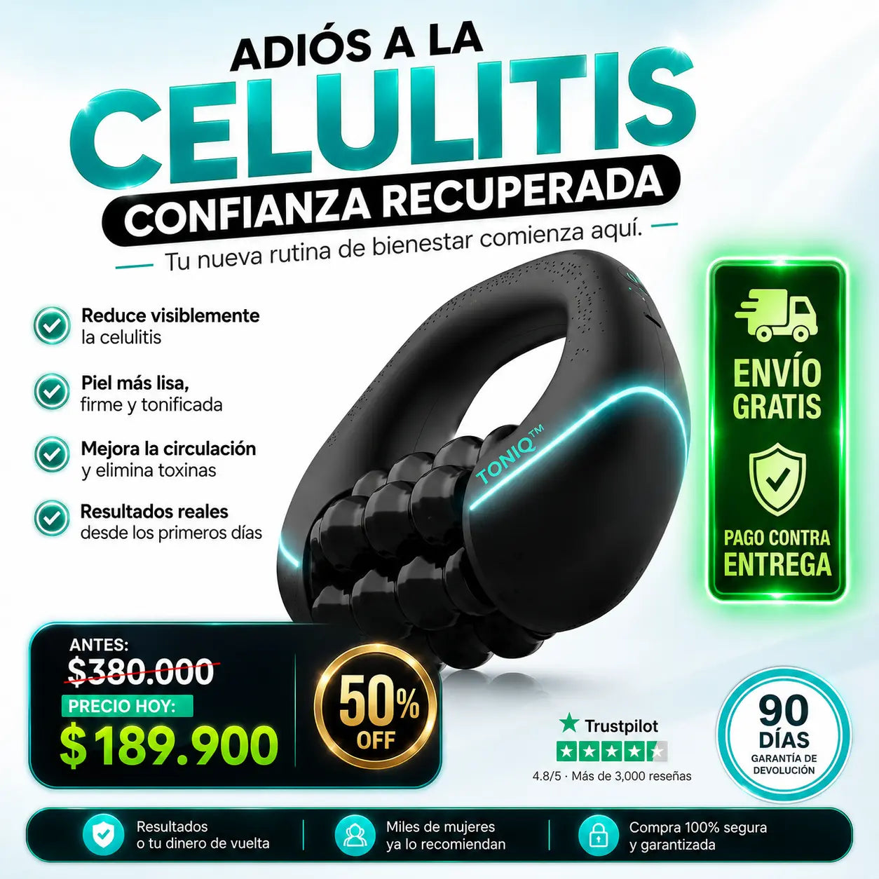 TONIQ™  Masajeador Rotatorio Anti-Cellulite