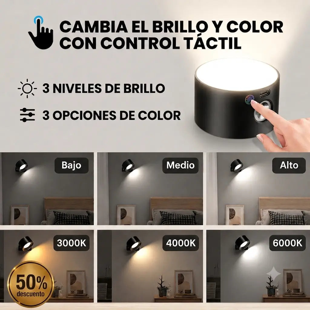 Lámpara Recargable Magnética