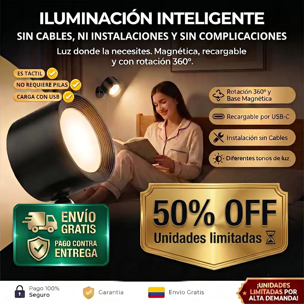 Lámpara Recargable Magnética