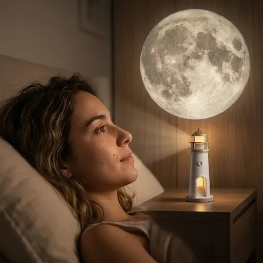 Te regalo la luna | Lampara proyector luna con audio bluetooh